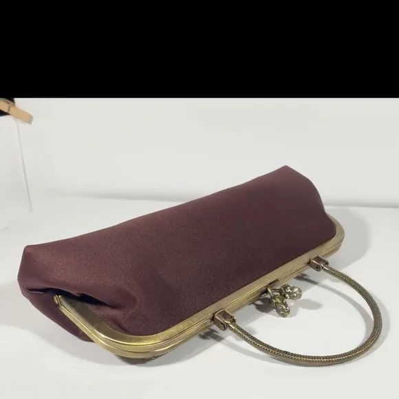 Vintage LA REGALE, Mocha Brown Frame Purse - Picture 2 of 4